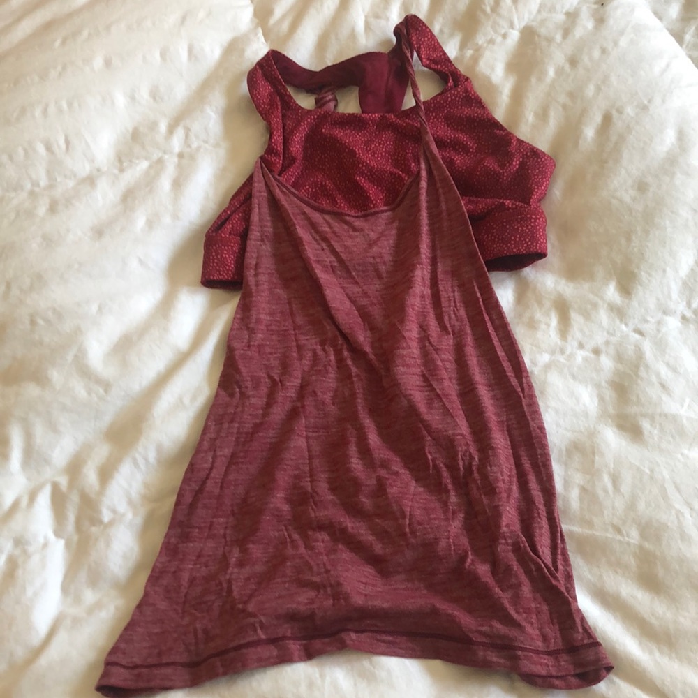 Lululemon 2 in 1 tank top with bra